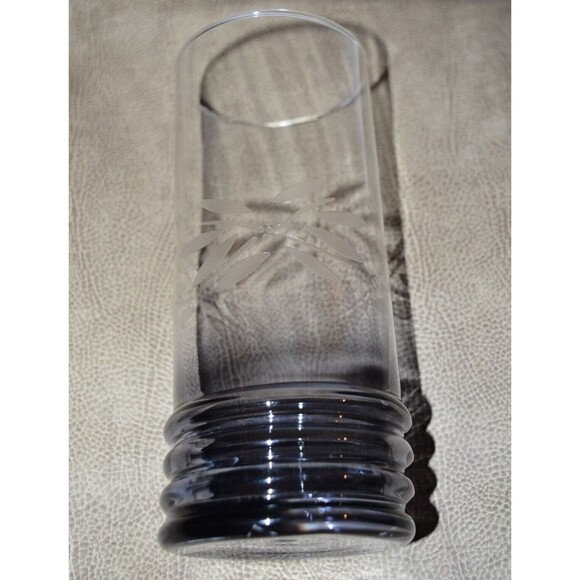Temp-tations Tea Glass 20 Ounce Old World Etched Design Tara replacement smokey - Picture 1 of 6